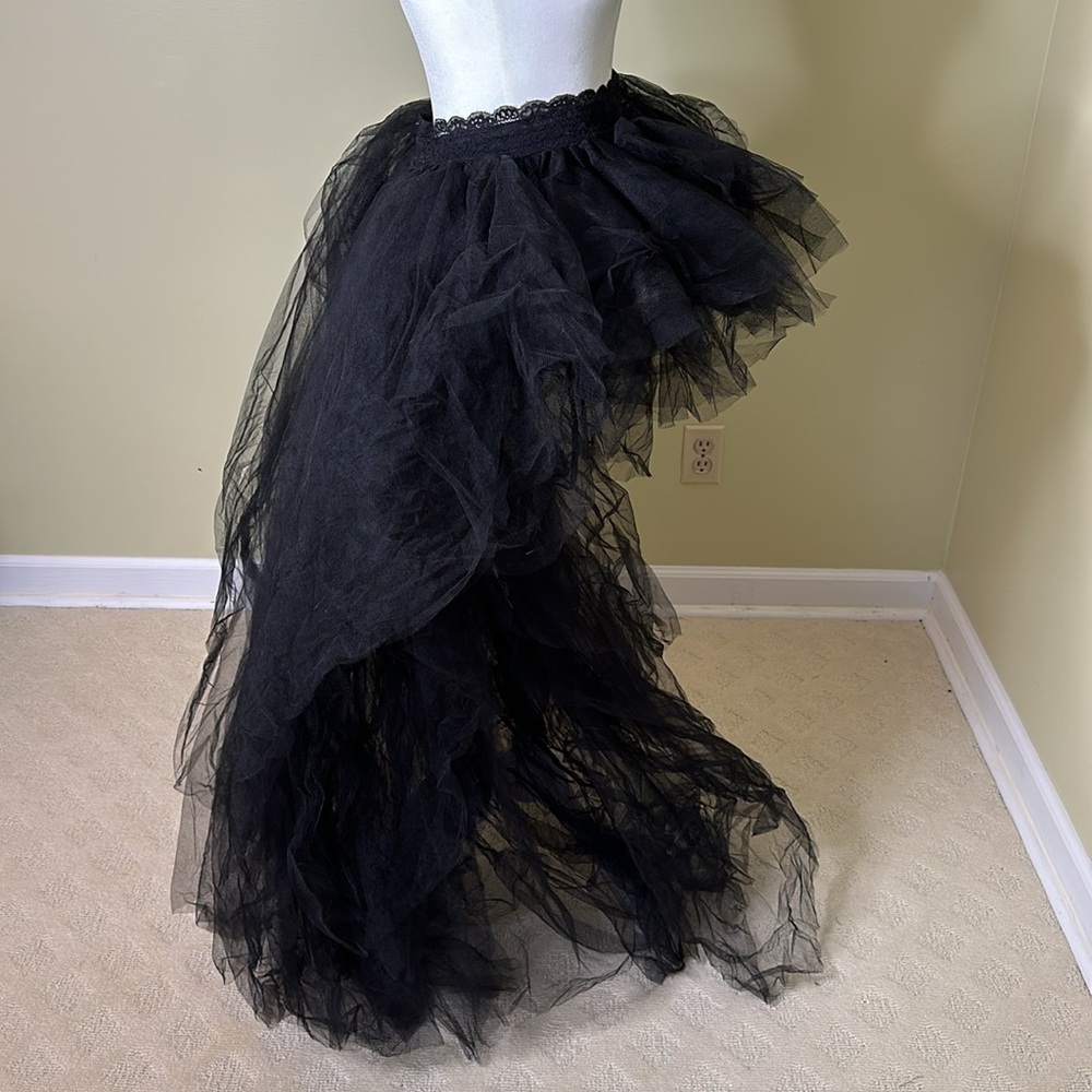 NWT Dolls Kill Wicked Nymph Princess Black Tulle Skirt - Picture 8 of 11